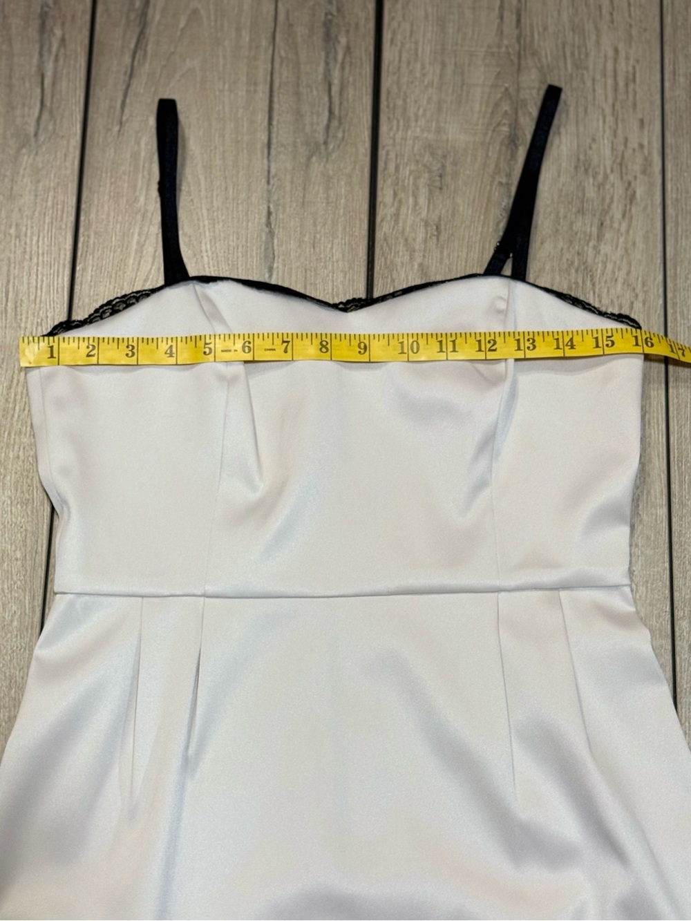 Kensie Sweetheart Cocktail Dress Cream Black Lace Trim Mini NWOT Size 6 - Picture 12 of 16